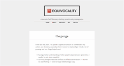 Desktop Screenshot of equivocality.com